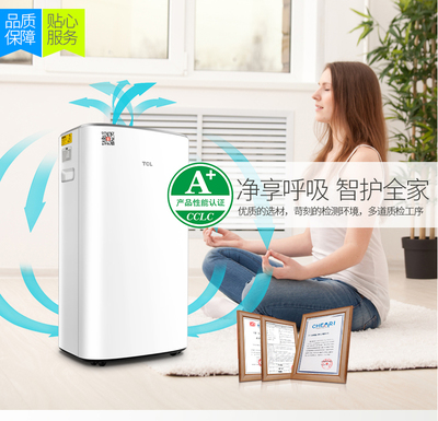 TCL 空气净化器 智能遥控 家用除甲醛雾霾烟尘PM2.5 TKJ619F 天鹅白